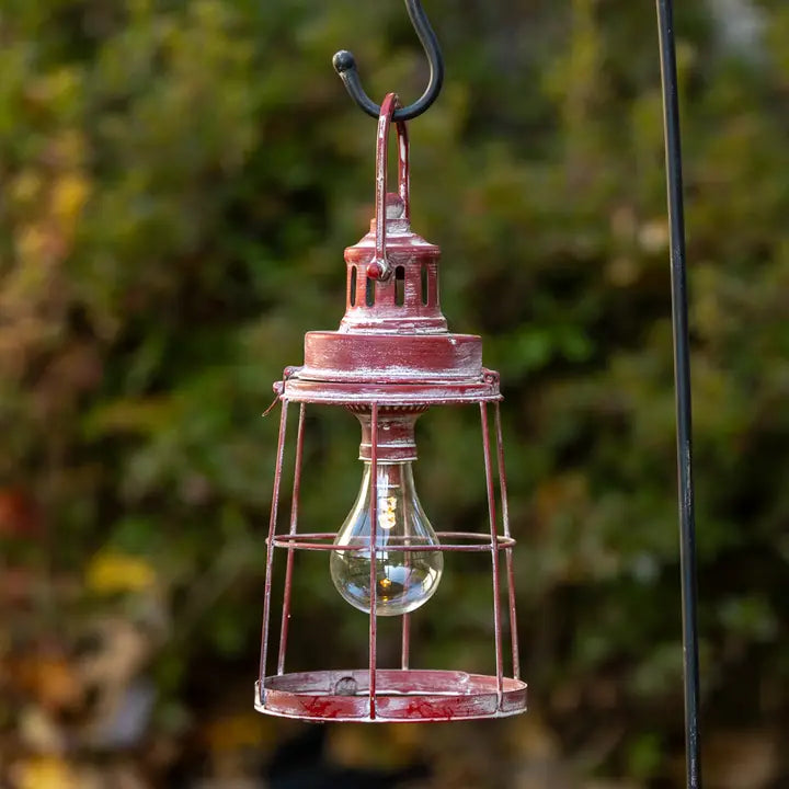 Red Metal Hanging Light