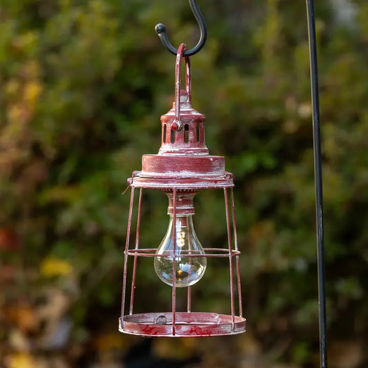 Red Metal Hanging Light