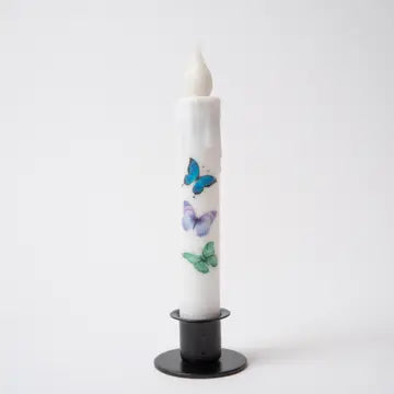 Butterfly's in Flight Led Timer Taper Candle