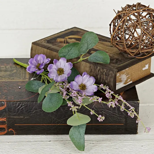 12in Spring Blossoms Pick-Purple