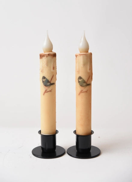 Chickadee Led Timer Taper Candle