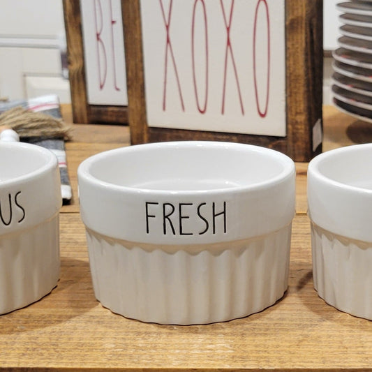 6 oz Ceramic Ribbed Ramekin, assorted