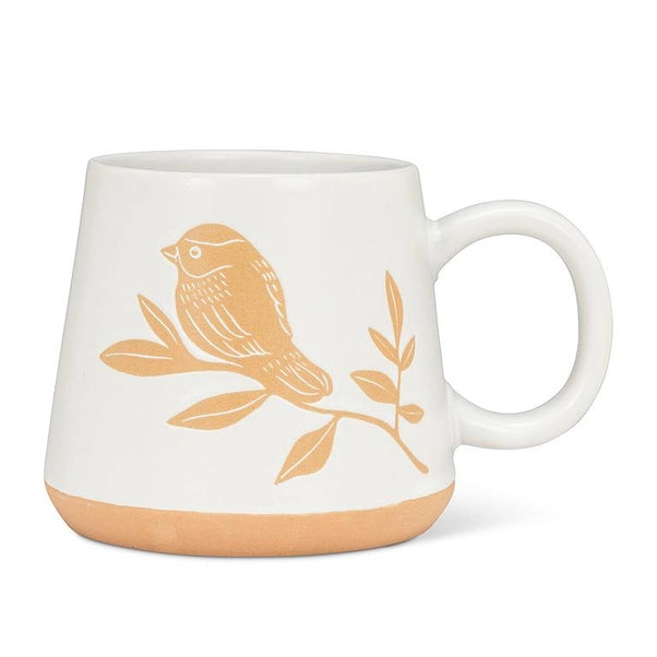 Oversized Mug with Birds On Branch-4"H