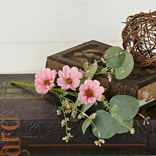 12in Spring Blossoms Pick - Pink