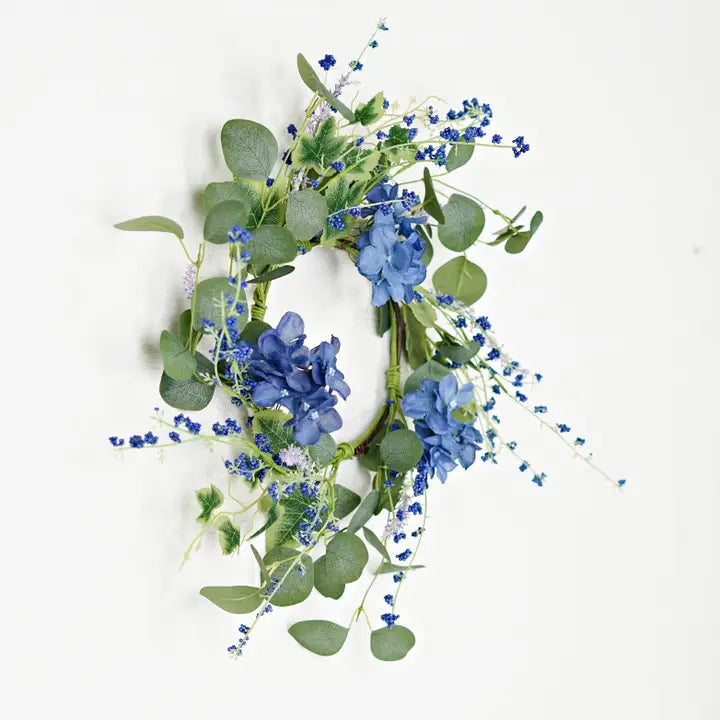 16in Wreath-Blue Hydrangea Garden