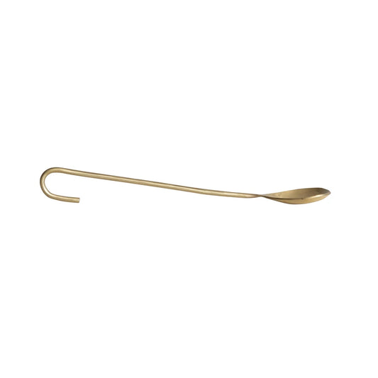 8" Hand Forged Brass Jar Spoon