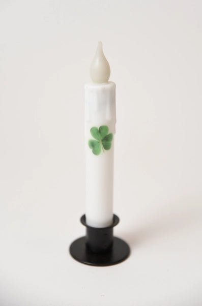 Shamrock Led Timer Taper Candle