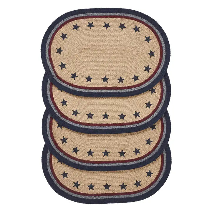 My Country Oval Placemat Stencil Stars