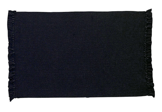 Black Woven Placemat with Fringe, Casual Basics