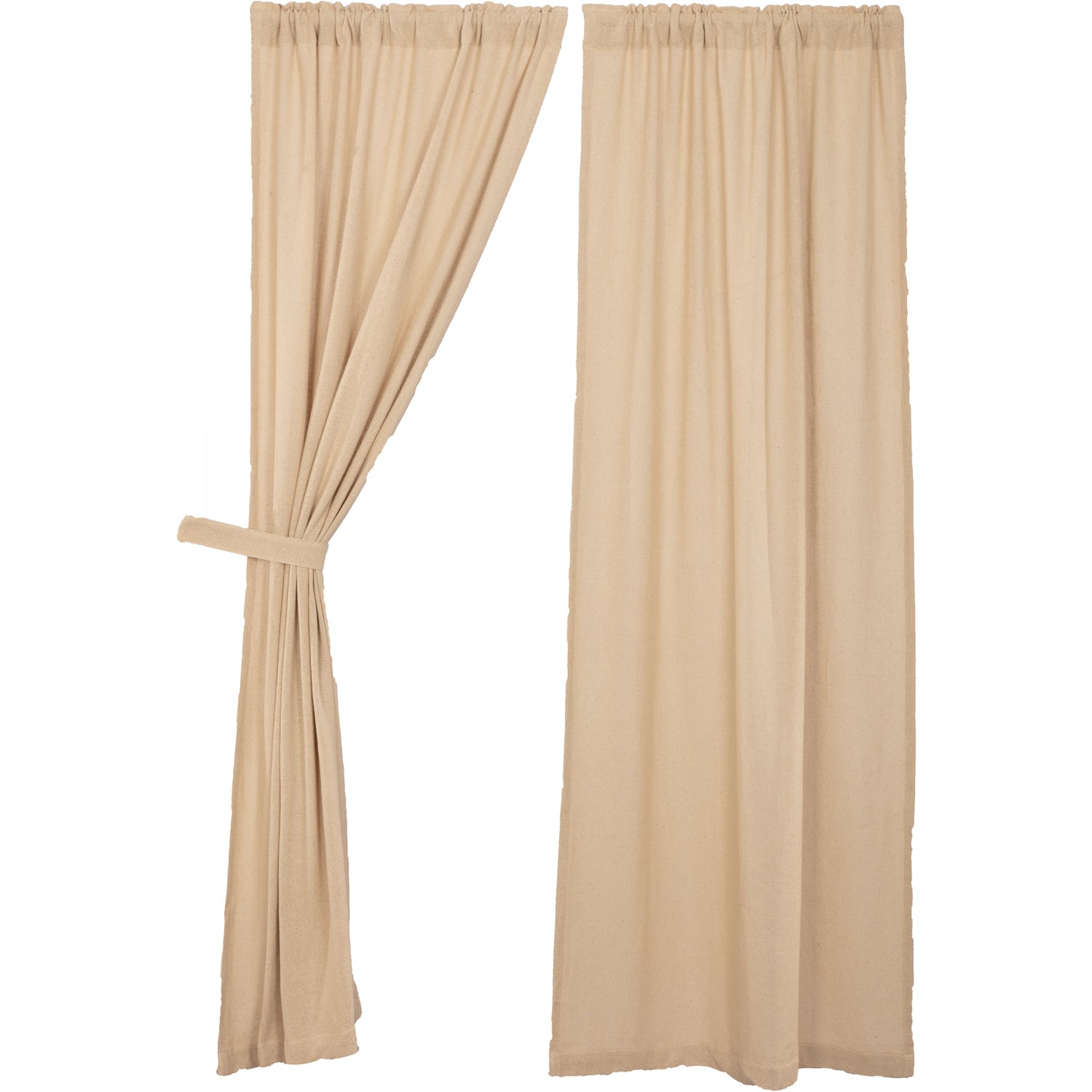 Burlap Vintage 84" Curtain Panels