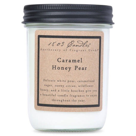 1803 Candle Jar, Caramel Honey Pear