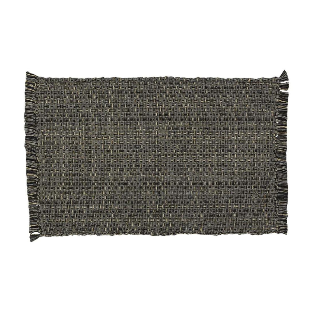 Charcoal Tweed Cotton Weave Placemat