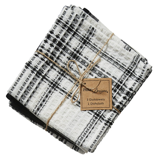 Dishtowel Set Onyx & Ivory