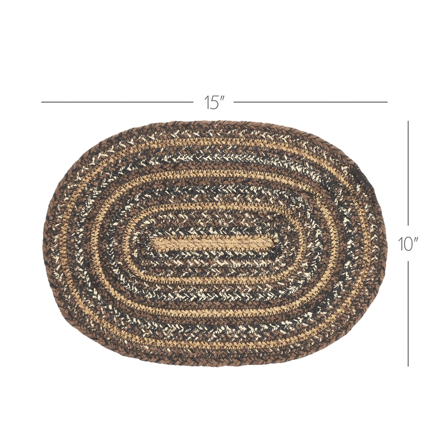 Espresso Braided Oval Placemat