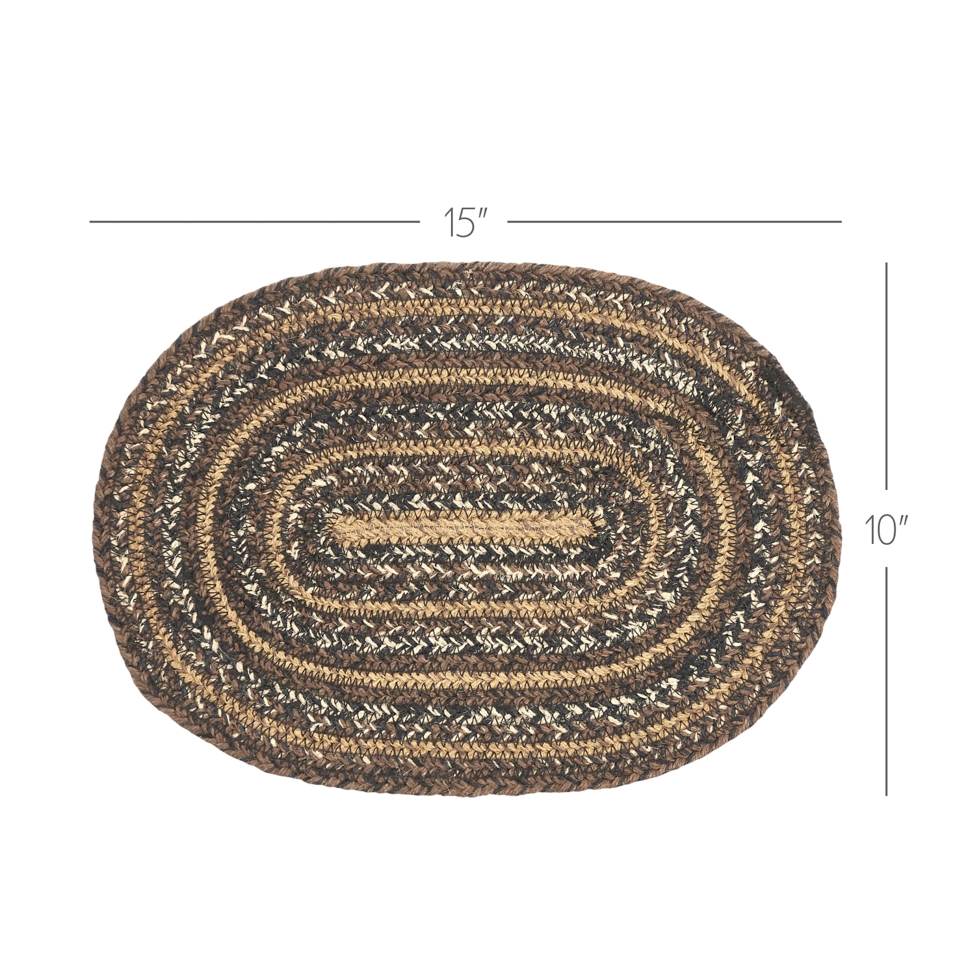 Espresso Braided Oval Placemat