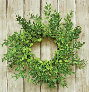 Lemon Beauty Green Leaf Candle Ring: 4 inch diameter