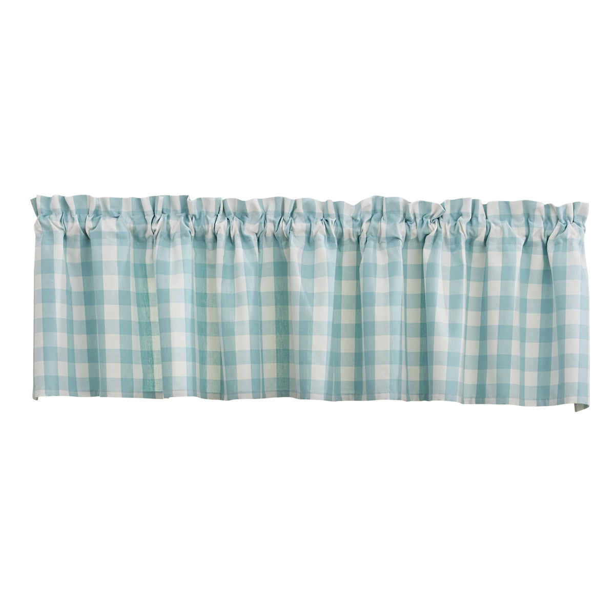 Gingham Check Aqua Valance *Special Buy