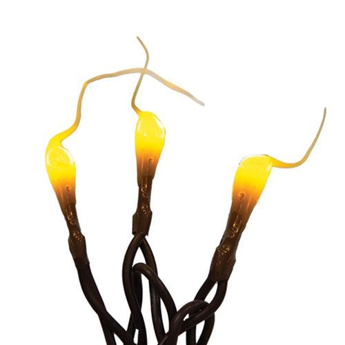 Warm Silicone Teeny Lights, Brown Cord, 35ct