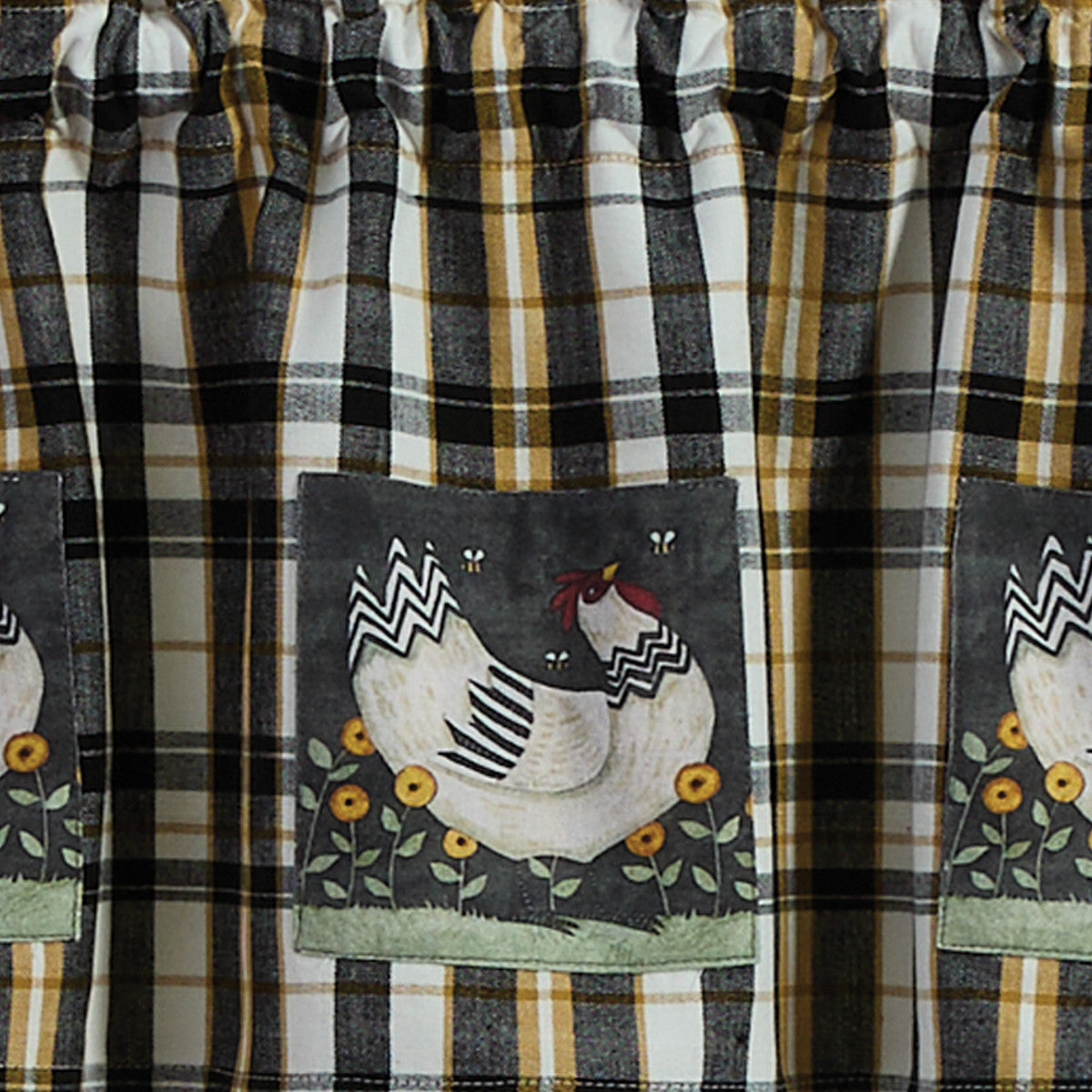 My Little White Hen Decorative Valance