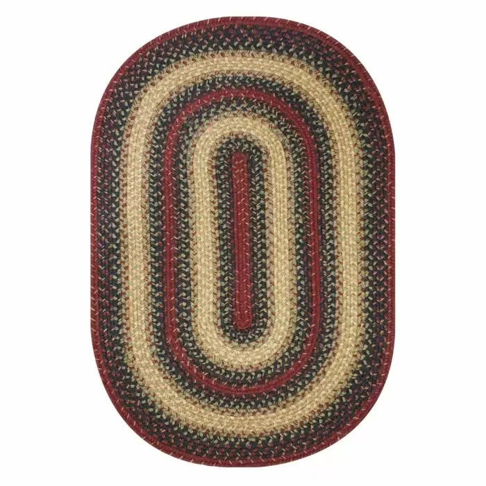 27" x 45" Oval Highland Braided Rug