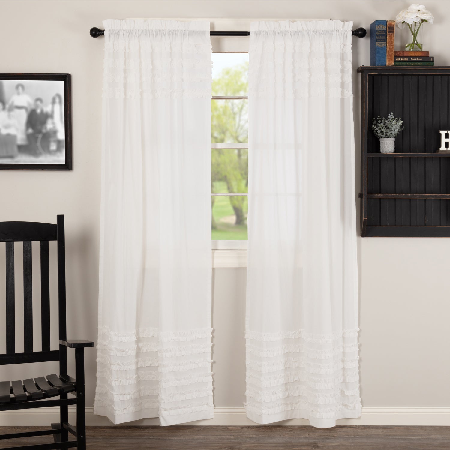 Ruffled Petticoat 84" Curtain Panel