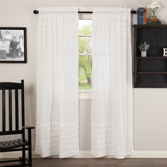 Ruffled Petticoat 84" Curtain Panel