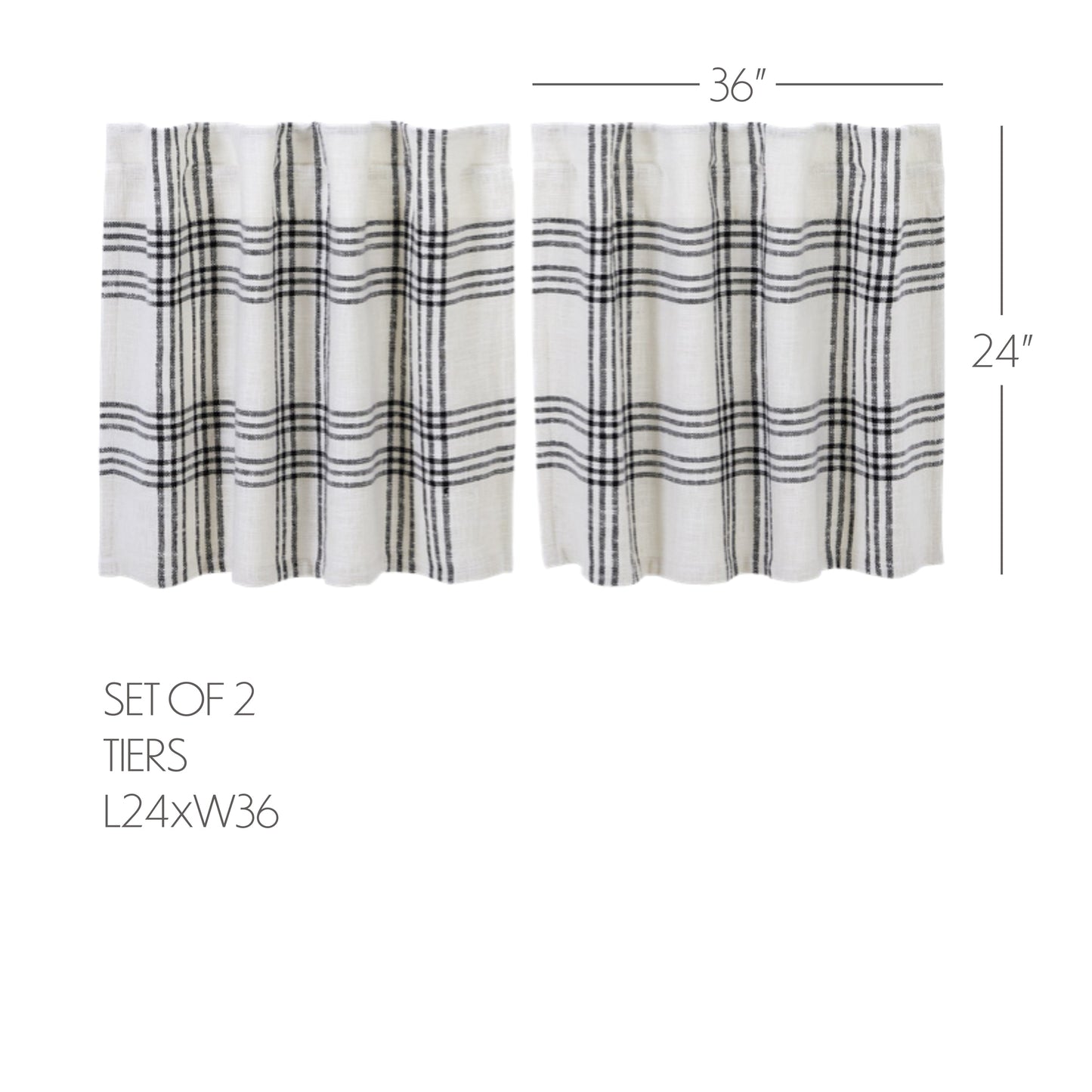 Sawyer Mills Black Plaid 24" Tiers