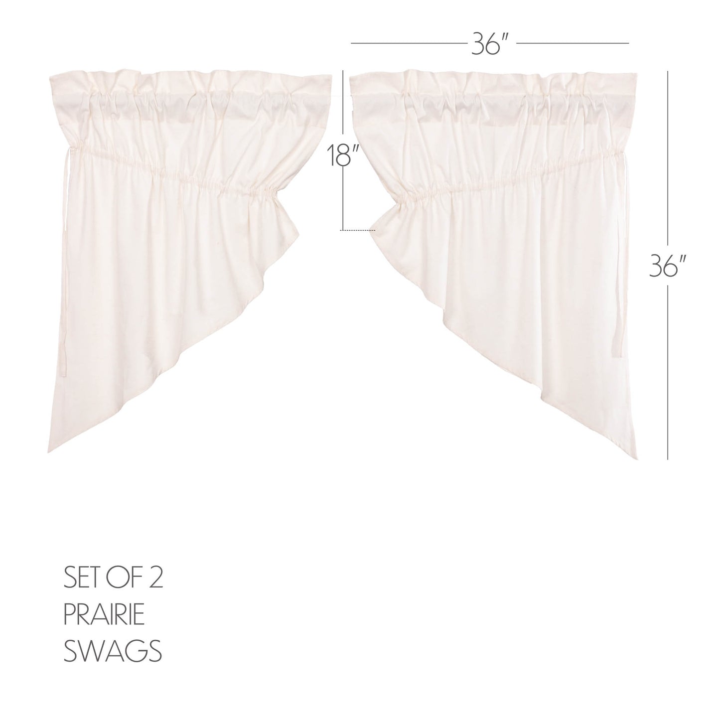 Simple Life Flax Gathered 36" Swags
