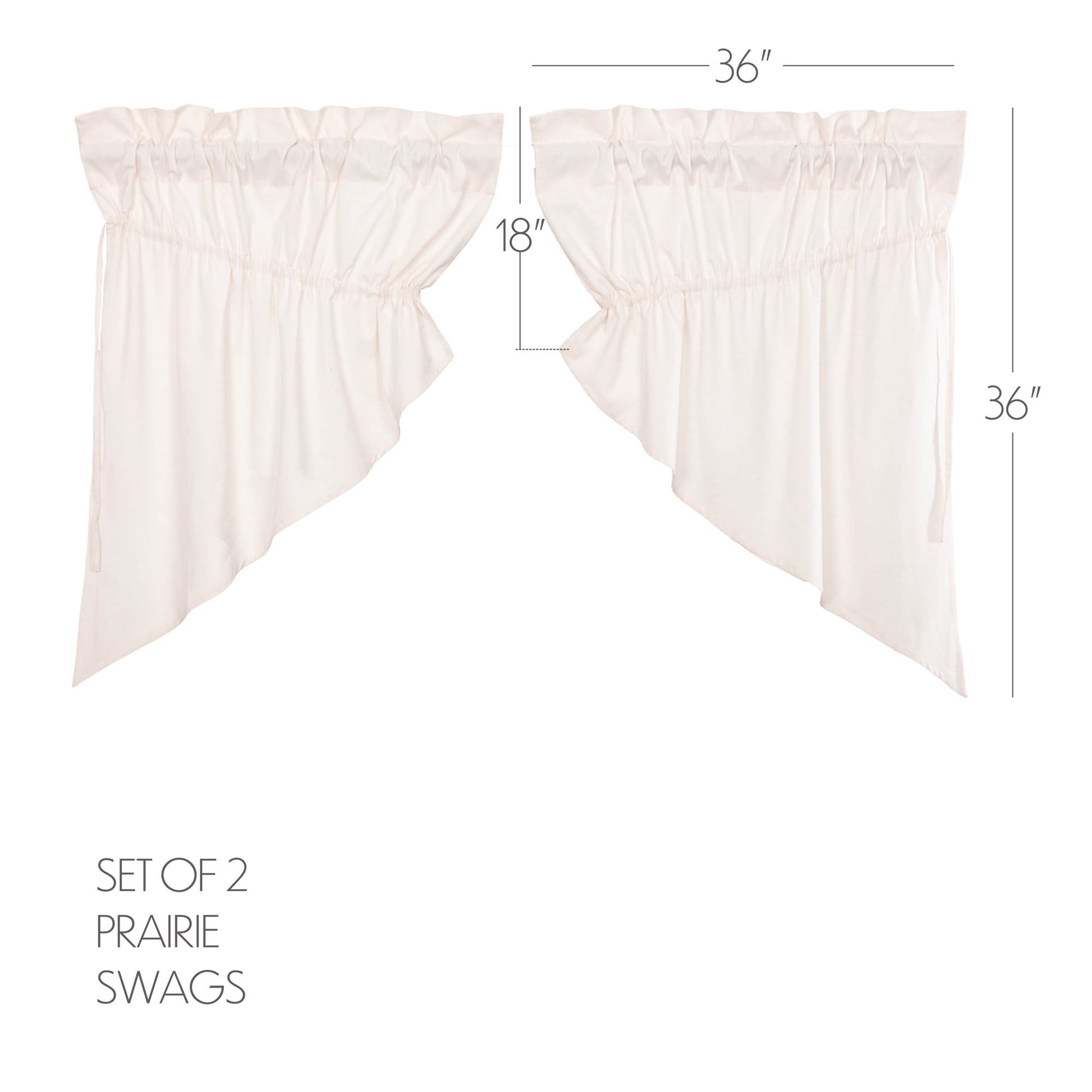 Simple Life Flax Gathered 36" Swags