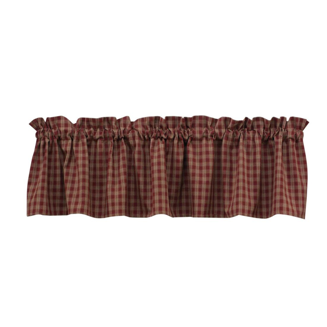 Sturbridge Plaid Wine Valance