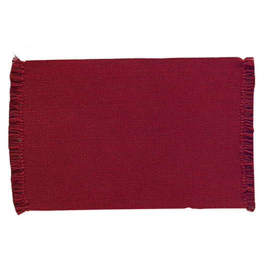Woven Cotton Placemat, Wine