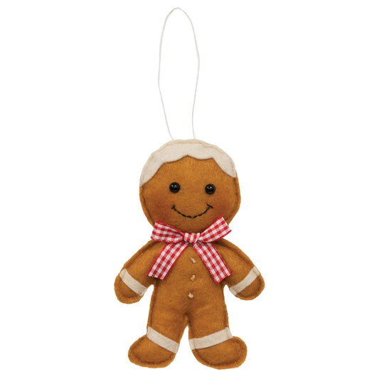 Stuffed Felt Gingerbread Boy Ornament