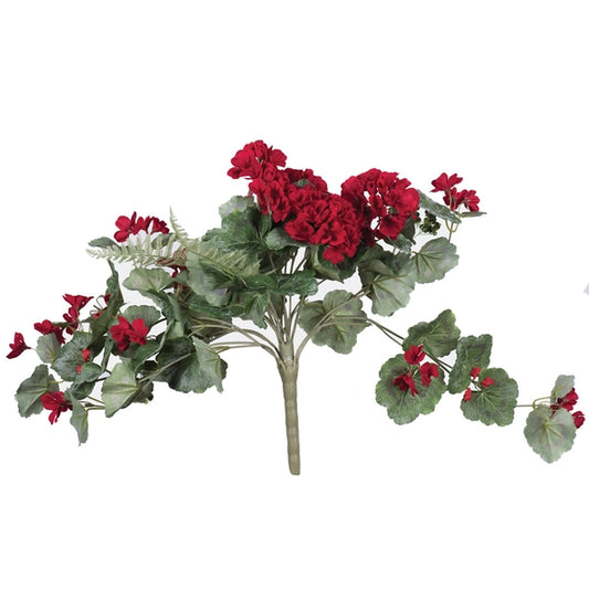22" Geranium Hanging Bush-Red