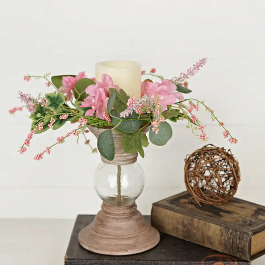 Wispy Ring - Pink Hydrangea 3.5 inch Center