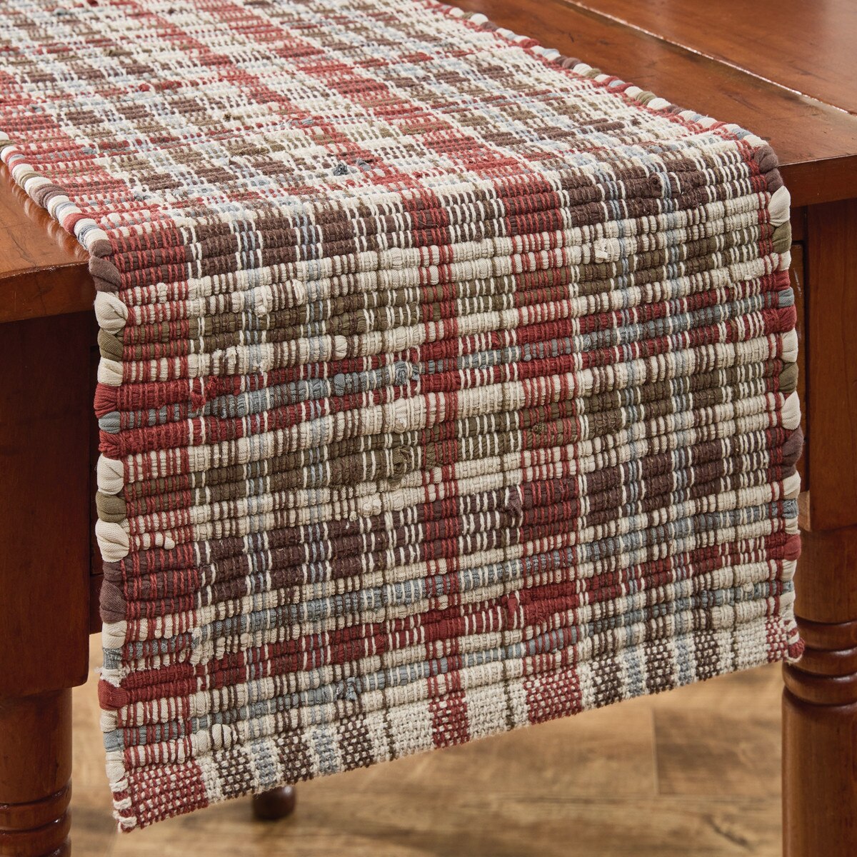 Weathered Barnborad Chindi Table Runner 13 inch x 36 inch