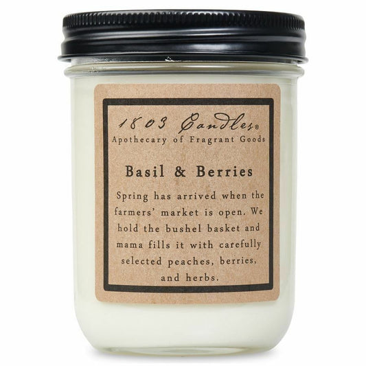 1803 Candle Jar, Basil & Berries