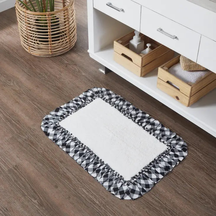 Annie Buffalo Black Check Bathmat 20 x 30