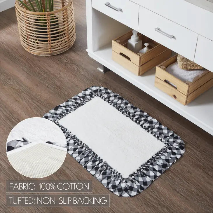 Annie Buffalo Black Check Bathmat 20 x 30