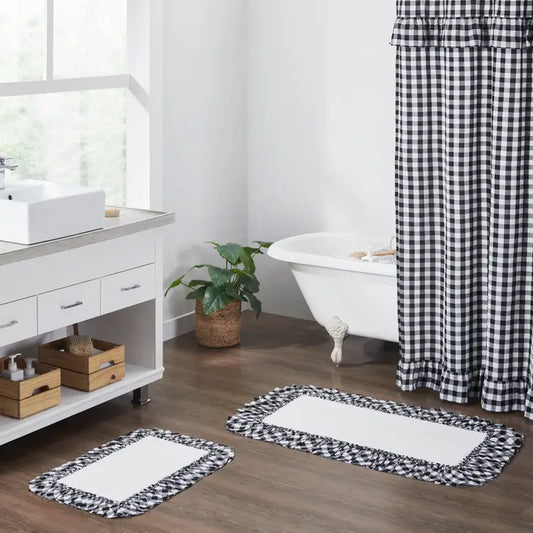 Annie Buffalo Black Check Bathmat 20 x 30