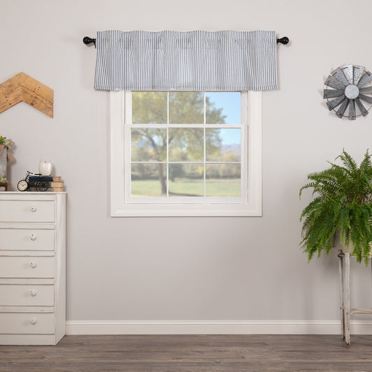 Sawyer Mill Blue Ticking Valance