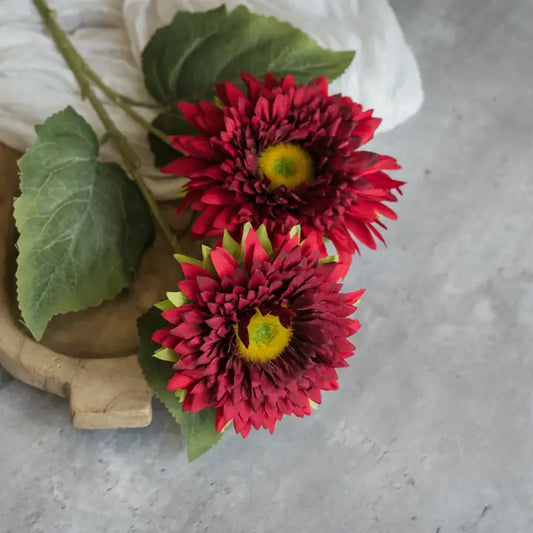 26" Two-Tone Red Gerbera Daisy Spray