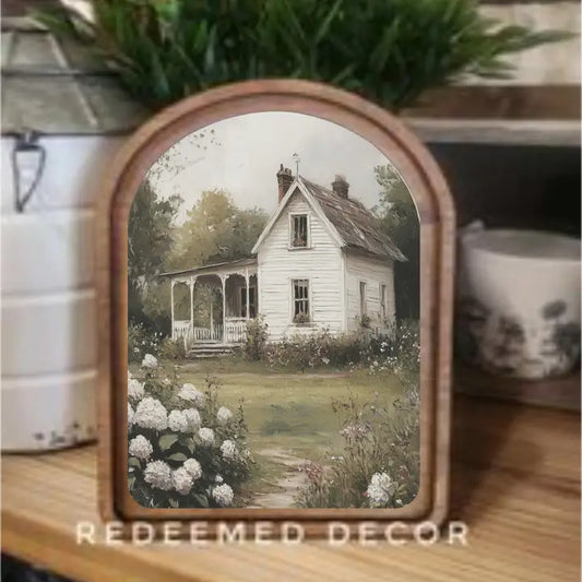 Arch Top Spring Farmhouse Framed Art
