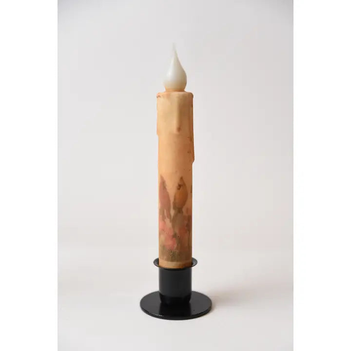 Birds On A Fence Panorama Led Timer Taper Candle