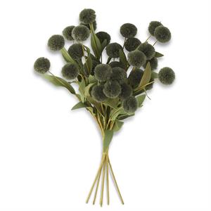 Pompom Pick with Green Leaves in Assorted Colors