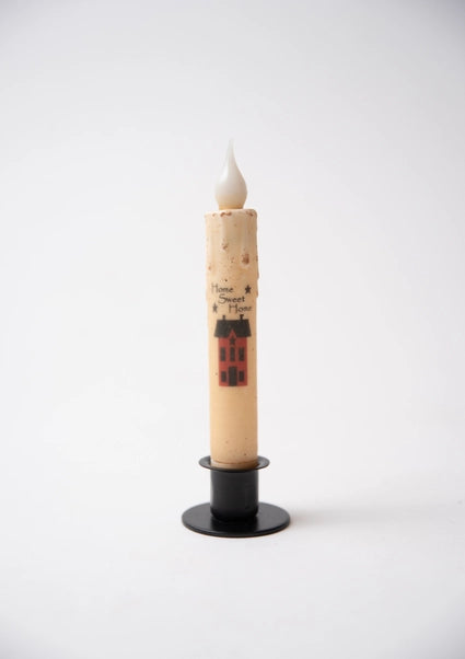 Home Sweet Home Primitive House Led Timer Taper Candle