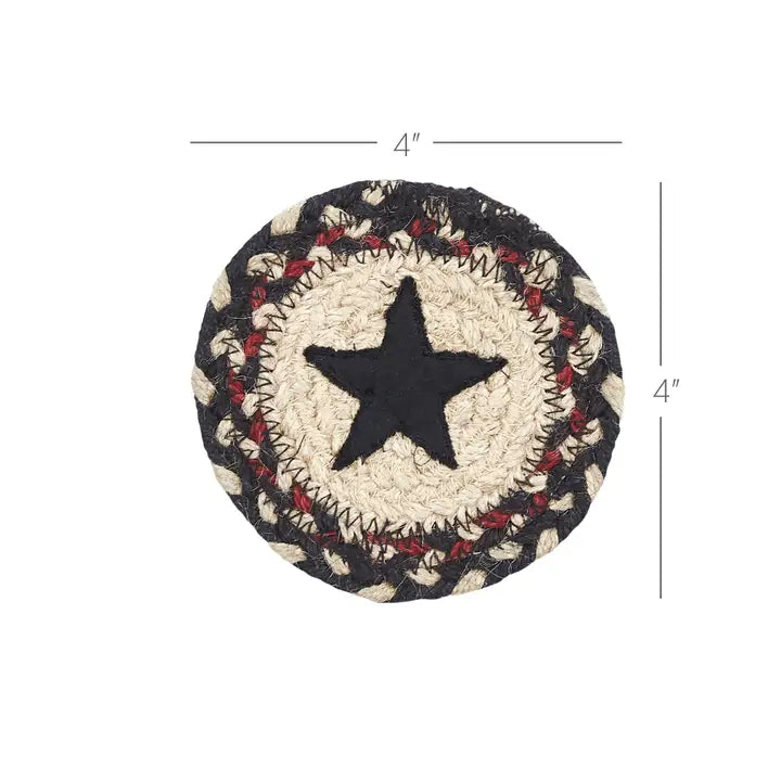 Colonial Star Jute Coaster