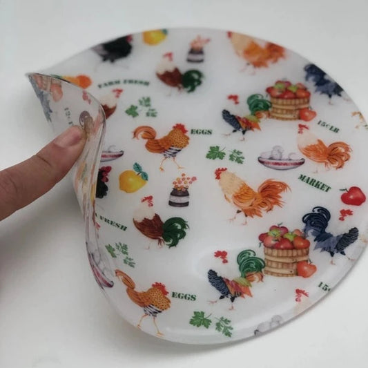 Farm Fresh Printed 8 inch Silicone Trivet Hot Pad