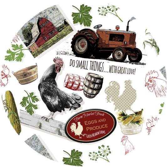 Farm Market Printed 8 inch Silicone Trivet