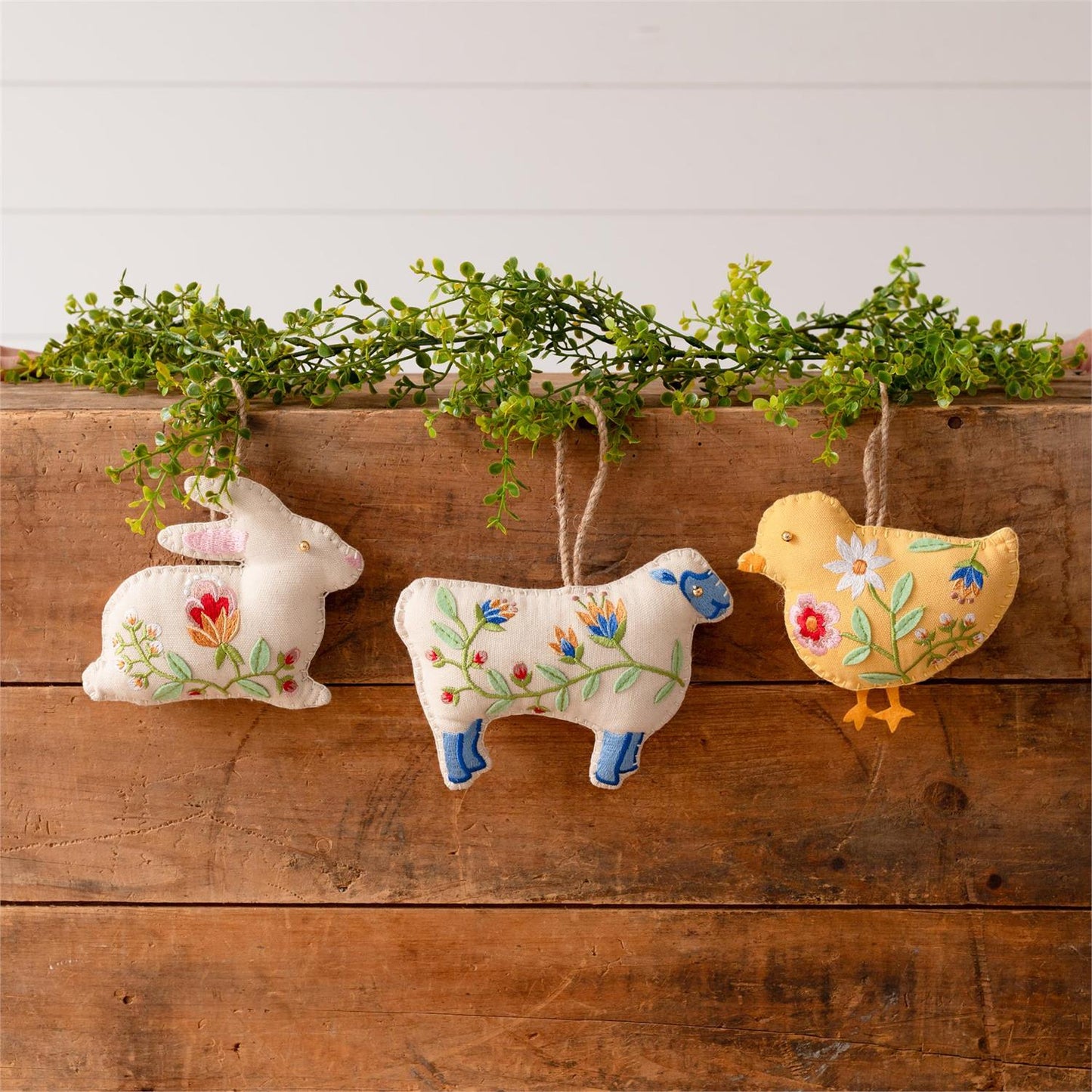 Embroidered Farm Felt Ornament