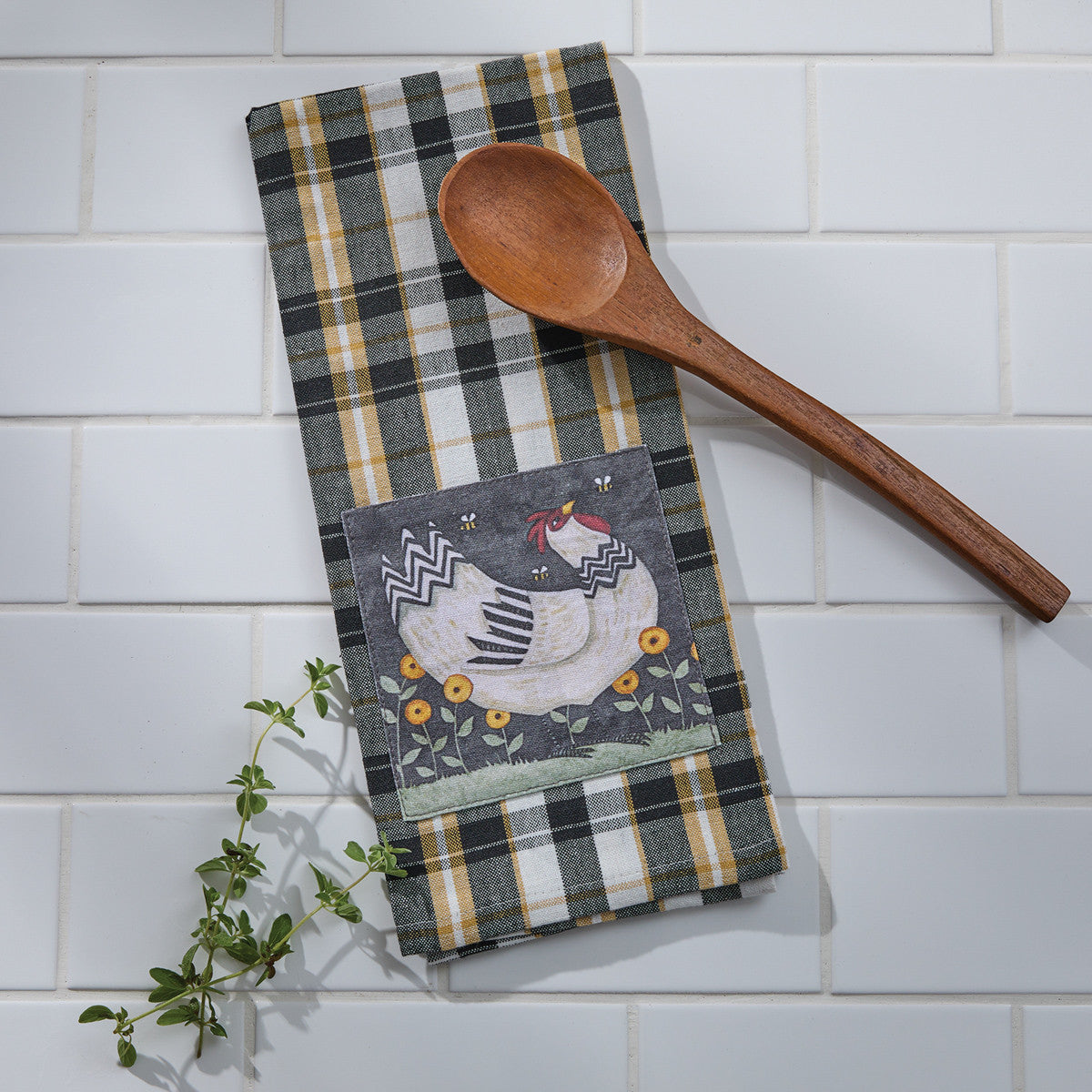 My Little White Hen Decorative Dishtowel